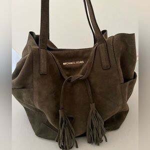 Michael Kors Green Suede Tote